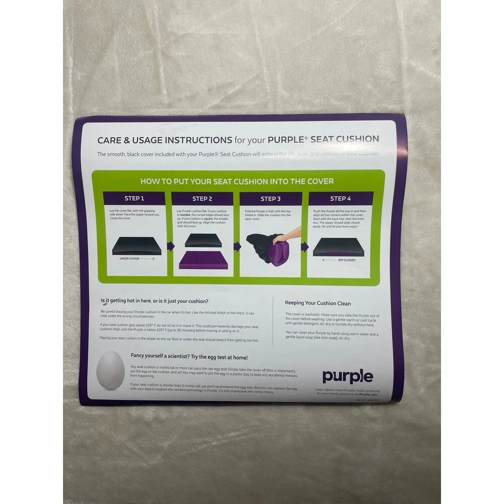 The Ultimate Purple Seat Cushion NWT